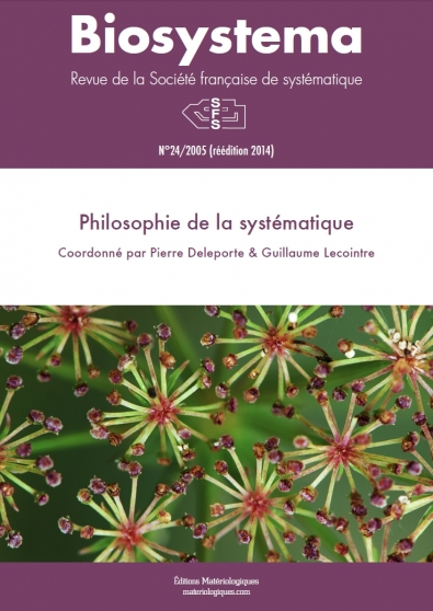 Biosystema n°24/2005, réédition 2014 : Philosophie de la systématique