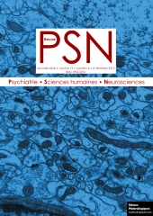 Revue "Psychiatrie, sciences humaines, neurosciences", vol. 13, n° 4, 4e trimestre 2015