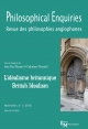 Philosophical Enquiries. Revue des philosophies anglophones. Hors-série n° 1 : L’idéalisme britannique / British Idealism