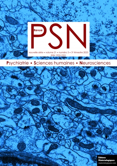 PSN, vol. 21, n° 3/2023, 3e trimestre 2023